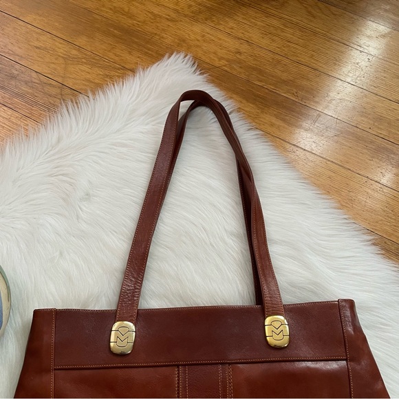 Marino Orlandi vintage 90’s large Italian leather shoulder tote travel bag - Picture 4 of 13